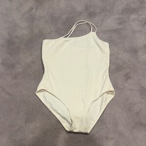 Eres US 10 FR 42 One Shoulder Cream Women's Swimsuit